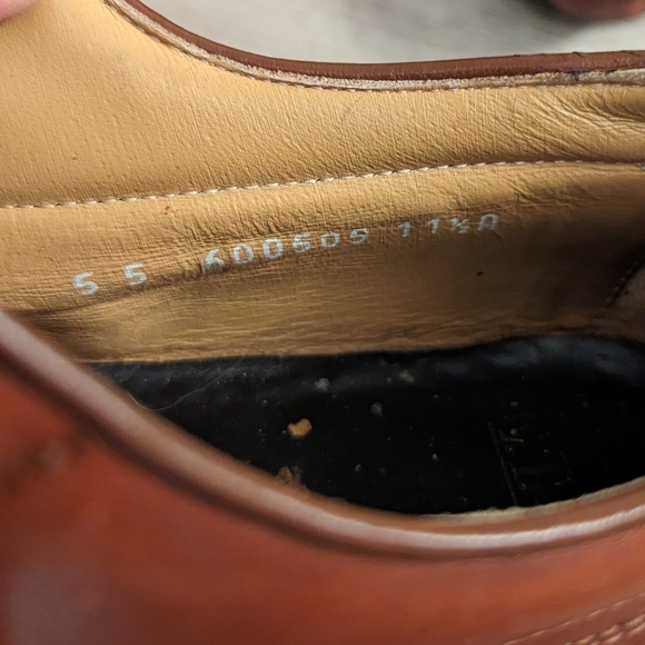Vintage Italian leather moc toe dress shoes 11 A main image 5